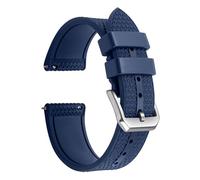 ULLCHRO FKM Gummi-Uhrenarmband, 20 mm, Schnellverschluss-Uhrenarmband, 22 mm, für Herren und Damen, wasserdicht, weich, Premium-Fluorgummi, sportlich, atmungsaktiv, Ersatzarmband (20 mm, Marineblau)