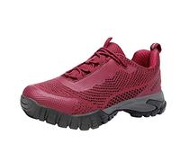 ulogu Wasserdichte Wanderschuhe für Herren und Damen, bequem, leicht, rutschfest, ganztägig, Wandern, Arbeit, Sneaker, 6 Monate Garantie, Rot/Ausflug, einfarbig (Getaway Solids), 9.5 Women/7.5 Men