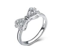 Uloveido frauen 925 Sterling Silber Kristall Fliege Fingerring Versprechen Engagement Band Infinity Ring Geschenke für Mama Teen Mädchen Y383