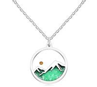 Uloveido Grüne Leuchtende Senfkorn Bibelvers Halskette | Glaube kann Berge versetzen Matthäus 17:20 Halsketten | Glow in the Dark Jesus Stück Religiöser Anhänger GOTT ist Gut Motivations Glücksschmuck