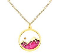 Uloveido Leuchtende Rosa Berg Senfkorn Halskette | Vergoldete Glow in the Dark Bibelvers Halsketten | Glaube kann Berge versetzen Jesus Heiliger Schmuck | Gebetsanhänger | Edelstahl YA5070