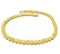 Ulrike Schmitt Edelsteinkreationen Aragonit Edelstein Kugelkette Halskette Collier Kette gelb Größe 48 cm