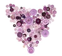 ULTECHNOVO 1 Satz Lila Kunstharz Knöpfe zum Selbermachen Praktische Selbstgemacht Nähknöpfe für Scrapbook und Bastelprojekte Dekorative Runde Knöpfe