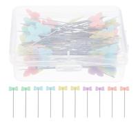 ULTECHNOVO 100 Stück Stecknadeln mit Schmetterlingskopf aus Kunststoff und Stahl Gerade Nähnadeln für Basteln Hochzeitsblumen Quilten und Selbstgemacht Vielseitiges Nähzubehör