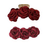 ULTECHNOVO 2 Stück Camellia Haarklammern Rutschfest Für Frauen Und Mädchen Kunststoff Krallenklammern Haarspangen Alltag Und Geschenk