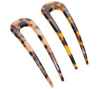 ULTECHNOVO 2 Stück Kreative U förmige Haarnadeln aus Synthetischem Material Modisches Haaraccessoire für Partys und Bankette Eleganter Haarschmuck für Damen Zufällige Farbe