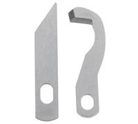 ULTECHNOVO 2 Stück Overlock Klingen Overlockmesser aus Metall Silber Obere und Untere Klinge Präziser Schnitt für Heimnähmaschinen für Professionelle Näharbeiter