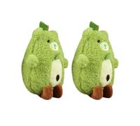 ULTECHNOVO 2 Stück-pack Bären Plüsch Schlüsselanhänger aus Weichem Stoff Avocado Motiv Handliche Tasche und Rucksackanhänger Dekorativ und Langlebig Geschenkidee