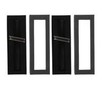 ULTECHNOVO 2 Stück Schwarzes Federmäppchen aus Papier mit Seidenband Robustes Stifte Display Etui Leicht zu Tragen als Geschenkverpackung für Füllfederhalter und Kugelschreiber