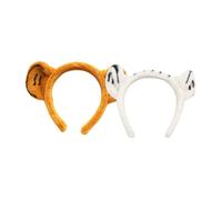 ULTECHNOVO 2 Stück Tigerohr Haarbänder Plüsch Stirnband Damen Party Cosplay Kostüm Zubehör Gelb Weiß
