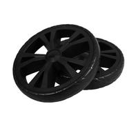 ULTECHNOVO 2St Einkaufswagen einkaufstasche Einkaufstrolley Supermarkt-Ersatz Ersatzräder für Rollwagen Austausch der klappbaren Wagenräder Universalräder Teil Wagenradsatz Plastik Black