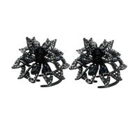 ULTECHNOVO 2stücke Strass-haarspange mit Blumenform Kleine Kristall-klammer für Damen und Mädchen Rutschfest Floral Accessoire für Pferdeschwanz und Hochsteckfrisuren