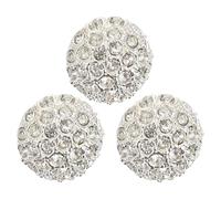 ULTECHNOVO 3 Stück Strassknöpfe zum Annähen aus Metall Legierung Vintage Zierknöpfe für Mäntel und Selbstgemacht 23mm Großer Kristallknopf für Bekleidung und Heimdekoration