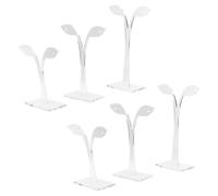 ULTECHNOVO 6 Stück Ohrringständer aus Acryl in Blattförmiger Form Praktischer Schmuckständer zur Aufbewahrung von Ohrsteckern für Kreative Präsentation