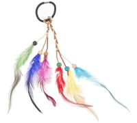 ULTECHNOVO Boho Haargummi mit Feder Leichter Böhmischer Kopfschmuck für Frauen Rutschfestes Haarband für Karneval Kostümparty und Festival