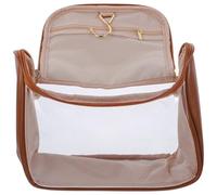 ULTECHNOVO Kosmetiktasche Transparent Geräumig PVC Reisekosmetiktasche mit Henkel Kulturbeutel Frauen Reise Organizer für Make Up Toilettenartikel