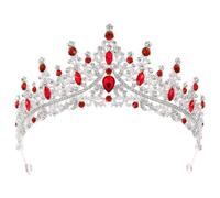 ULTECHNOVO Krone Für Erwachsene Strass Diadem Damen Geburtstag Königin Tiara Hochzeits Haarschmuck Barockstil Party 6.30X6.10X2.75In