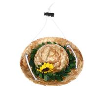 ULTECHNOVO Strohhut für Haustiere Sonnenblumenform Verstellbar und Elastisch Schöner Hut für Katzen und Hunde im Alltag und Beim Einkaufen