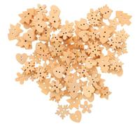 ULTNICE 100 StüCk HolzknöPfe Weihnachten 20Mm NatüRliche Holzverzierungen FüR Diy Bastelprojekte Und Scrapbooking Kreative Weihnachtsdekoration