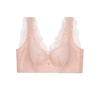 Ultra dünne Spitzen -BHS für Frauen Vollbedeckung sexy Plus Size BH sammeln komfortable Bralette weibliche Weste Deep V Minimizer
