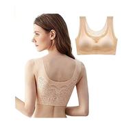 Ultradünner Plus Size Ice Silk Comfort BH, Breathy Wings Ice Silk BH für Damen (XL, Beige)