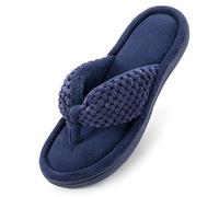 ULTRAIDEAS Damen Cozy Memory Foam Flip Flop Hausschuhe Damen Sommer Spa Thong Haus Open Toe Slide Sandale für Indoor, navy, 40/41 EU