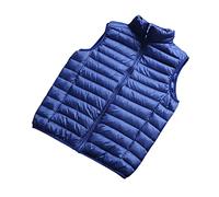Ultraleichte Daunenweste für Herren, verstaubar, Pufferweste, Schmuck, Blau, S