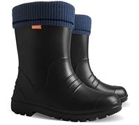 Ultraleichte Jungen Mädchen Kinder Warm Gefüttert Regenstiefel Gummistiefel Gummistiefel Dino, graphit, 25 EU