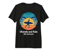 Uluwatu und Kuta Bali Indonesien Surfen Vintage Sunset Surf Premium T-Shirt