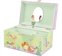 Ulysse Couleurs d'Enfance Musikkoffer Meerjungfrau & Muschel: Musik-Schmuckbox mit Spiegel, Geheimfach und traditioneller Musik aus Hawaii für Mädchen ab 3 Jahren