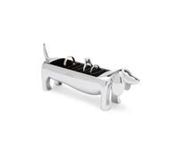 Umbra Ringhalter DACHSIE – Hund aus Gussmetall, Chrom, 4×6×15 cm
