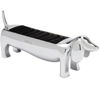 Umbra Ringhalter DACHSIE – Hund aus Gussmetall, Chrom, 4×6×15 cm