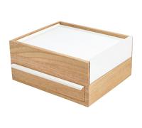 Umbra Schmuckbox, Natur, Weiß, Holz, Metall, 22.1x11.9x25.9 cm, Ordnen & Aufbewahren, Schmuckaufbewahrung
