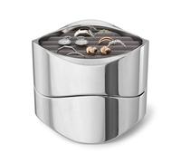 Umbra Wavy Schmuck Organizer, stapelbar, Chrom | Samtfutter, schützt vor kratzern, für ringe ohrstecker armbänder, flexibel nutzbar