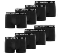Umbro Boxershorts Herren 100% Baumwolle, Unterhosen Männer, Angenehm (8er Pack), Schwarz, L