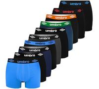 Umbro Boxershorts Herren 10er Pack M Baumwoll Passform Atmungsaktiv Unterwäsche Unterhosen Männer Men Retroshorts