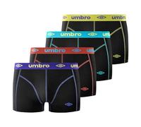 UMBRO Boxershorts Herren Luftiges Netzgewebe, Unterhosen Männer, Rutschfest (4er Pack), Schwarz, L