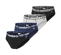 UMBRO - Herren-Slip aus Baumwolle (4 Stück), Schwarz/Grau/Marineblau, L