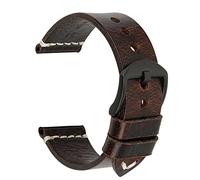 UMCNVV Handgefertigtes Uhrenarmband aus Rindsleder, Vintage-Stil, 20 mm, 21 mm, 22 mm, 23 mm, 24 mm, 23 mm