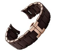 UMCNVV Weiß-schwarzes Silikon-Gummi-beschichtetes Stahlarmband für Armani AR5905|5906|5920|5919|5859 Damenarmband,20 mm Herrenarmband,23 mm, 20 mm