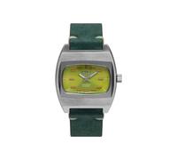 UMF RUHLA Zaria Mechanik Herrenarmbanduhr Grün - Limited Edition 499 Stück | Handaufzug Kaliber Zaria 2009B - Saphirglas - Edelstahlgehäuse mit Glasboden - Vintage Lederarmband - 41 mm - Made in Germany