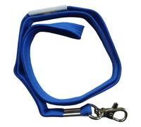 Umhängeband / Lanyards Schlüsselanhänger, aus weichem Polyester, mit drehbaren Karabinerhaken, Sicherheitsbruchstelle, Farbe: blau - 10 Bänder