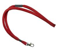 Umhängeband / Lanyards Schlüsselanhänger, aus weichem Polyester, mit drehbaren Karabinerhaken, Sicherheitsbruchstelle, Farbe: rot - 10 Bänder