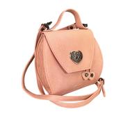 Umhängetasche ALLGÄU REBELL "Dirndl", Damen, Gr. B/H/T: 16cm x 13cm x 3cm onesize, rosa, Lederimitat, Taschen Umhängetasche, Designed in Allgäu (89338354-0) rosa