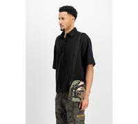 Umhängetasche ALPHA INDUSTRIES "Label Messenger Bag S", Gr. onesize, bunt (wdl camo 65), Obermaterial: 100% Polyester; Futter: 100% Nylon, Taschen Umhängetasche (97228430-0) wdl camo 65