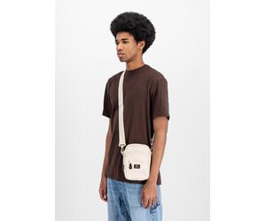 Umhängetasche ALPHA INDUSTRIES "Label Messenger Bag S", weiß (vintage weiß), Obermaterial: 100% Polyester. Futter: 100% Nylon, Taschen Umhängetasche (14660228-0) vintage weiß