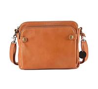 Umhängetasche aus Leder, Crossbody-Tasche für Damen, Retro-Leder-Crossbody-Tasche, dreilagig, Leder, Umhängetasche, integrierte Geldbörse für Damen, Geschenk, Braun, braun