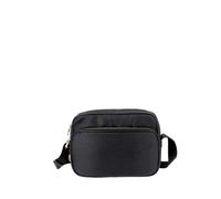 Umhängetasche aus recyceltem Stoff mit Fronttasche Borbonese, schwarz - Farb-Varianten: Schwarz