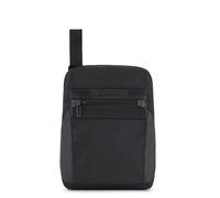 Umhängetasche aus rezykliertem Stoff und Leder Woody CA5748S117 - Farb-Varianten: Schwarz