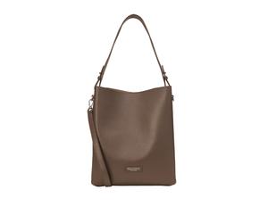 Umhängetasche "Brinja", Damen, Gr. B/H/T: 33cm x 33cm x 12cm, taupe, Leder, MARC O'POLO ACCESSORIES, Taschen Umhängetasche, Damen Schultertasche, Henkeltasche, Handtasche mit Crossbody Gurt (19103232-